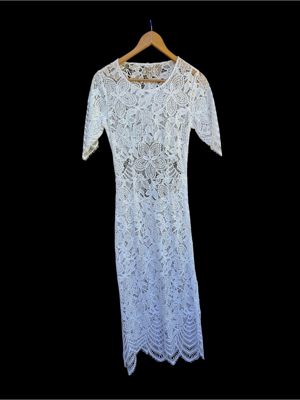 Vintage For Love & Lemons White Floral Lace Festival Blouse - Picture 6 of 6